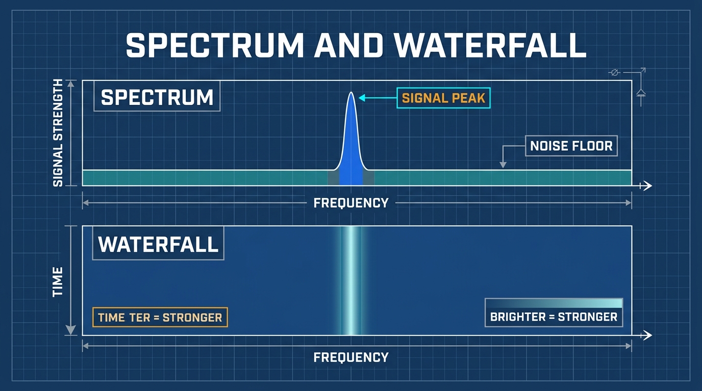Spectrum Analyzer and Waterfall Time-Frequency Principles